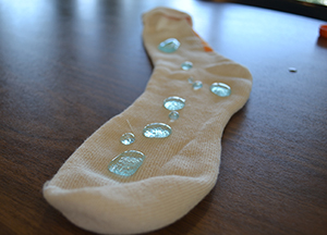 Jaspreet Singh's waterproof sock