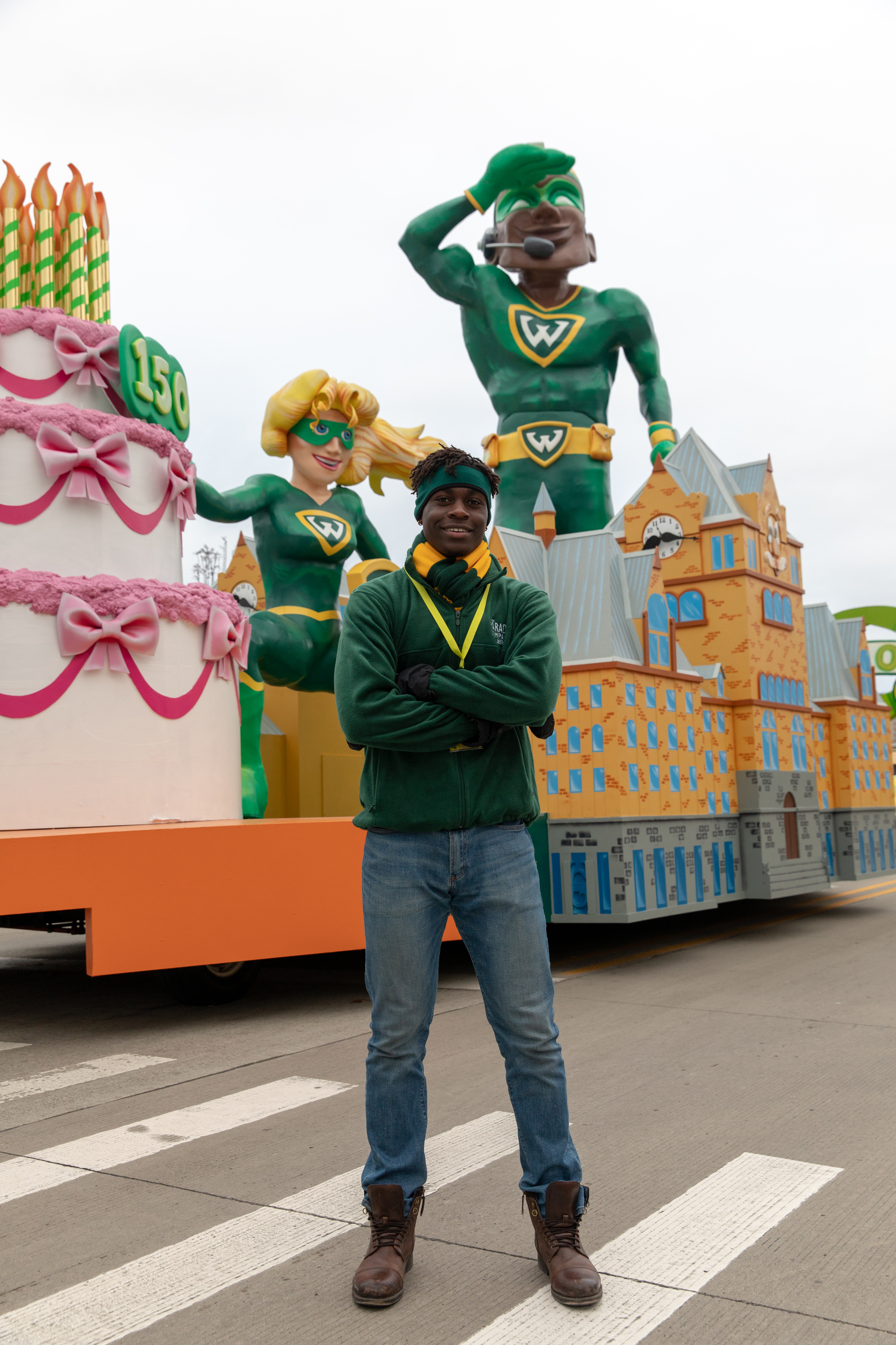 Cedric Mutebi at the 2018 Thanksgiving Day Parade